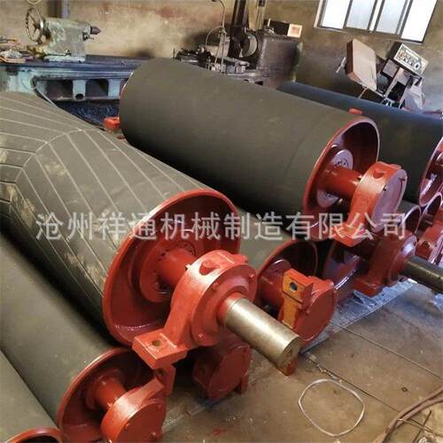 生产给煤机滚筒包胶铸胶DTII型TD75型滚筒改向传动陶瓷滚筒