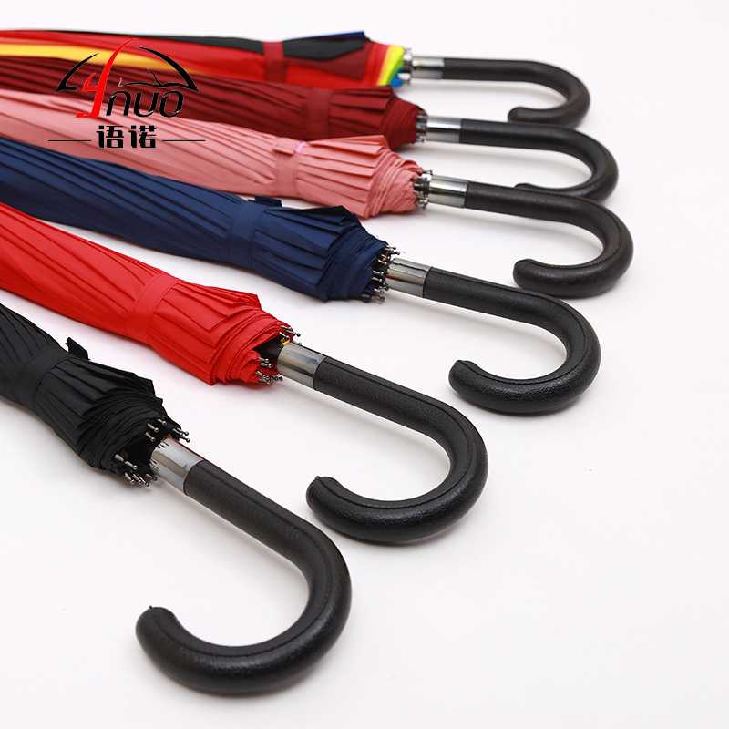 新款直销16骨弯柄自动大号长柄伞男士商务伞抗风暴雨直杆晴雨伞定