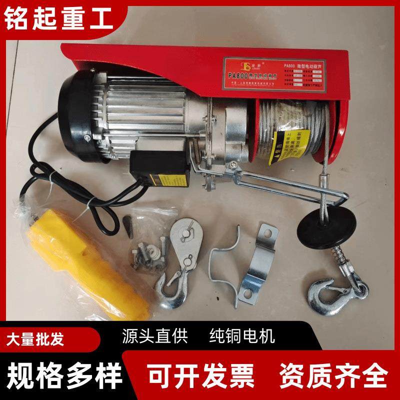 直销新款微型电动葫芦220V可加运行跑车家用小吊机PA200-1000Kg小