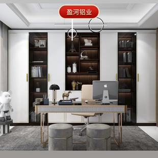 全屋定制现代简约风家用卧室玻璃门组合靠墙铝合金衣柜金 直销新款