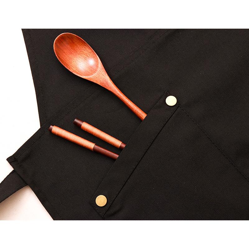 直销新款围裙咖啡师奶茶店餐厅烘焙男女服务员理发师工作服定制印