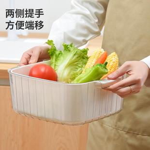 多层洗菜盆家用厨房沥水篮塑料大号滤水洗菜篮透明洗水果 直销新款