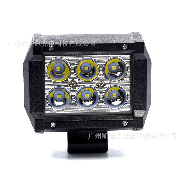 直销新款跨境越野长条LED工作灯18w4寸6灯 助灯前杠中网汽车改装