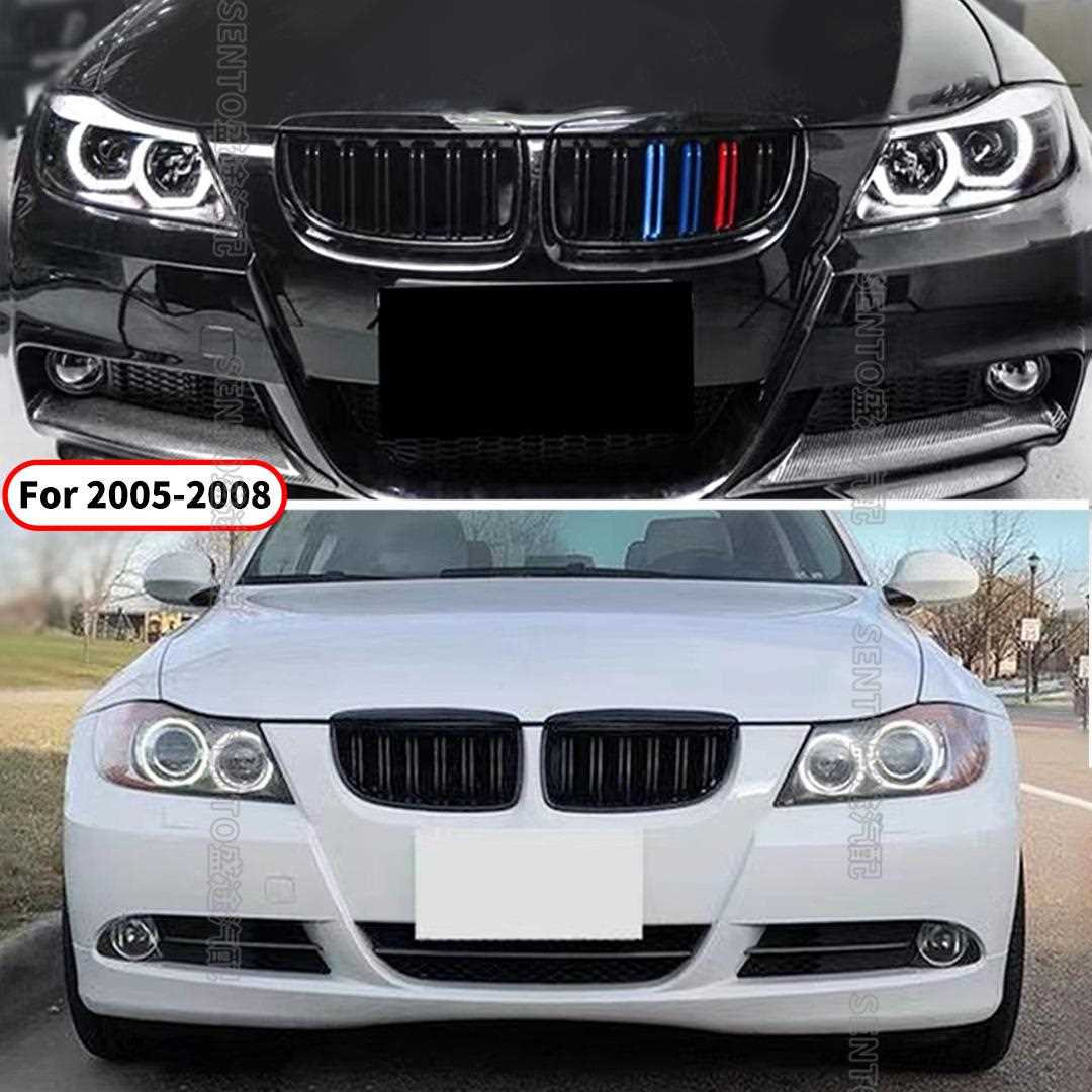 直销新款适用2005-20123系E90 E91改装中网前保险杠进气肾格栅三