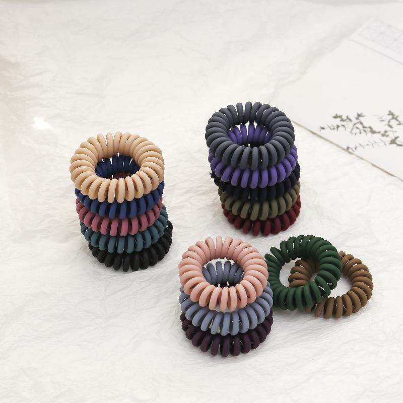 直销新款电话线发圈女简约头绳网红无痕ins扎头小发绳皮套电线圈