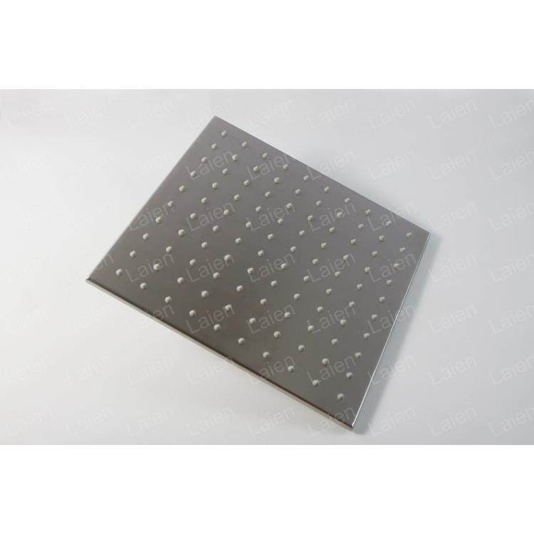 直销新款LED发光花洒喷头12寸方形不锈钢拉丝淋浴喷头温度变色花