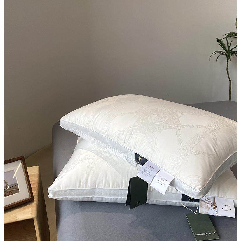 直销新款轻奢60支提花全棉大豆纤维枕芯酒店宾馆纯棉枕头枕芯