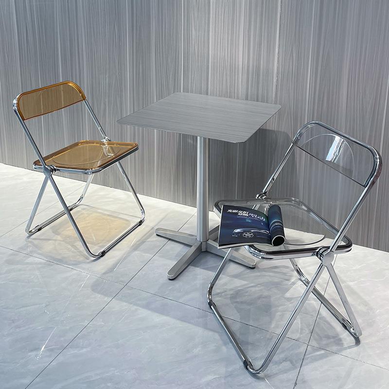 直销新款工业风奶茶店咖啡厅不锈钢方形吧台桌十字底实心方桌网红