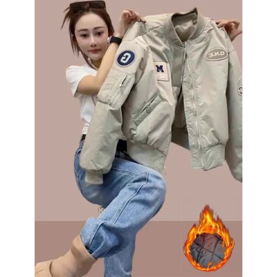 休闲二棉棒球服短款外套泽班启