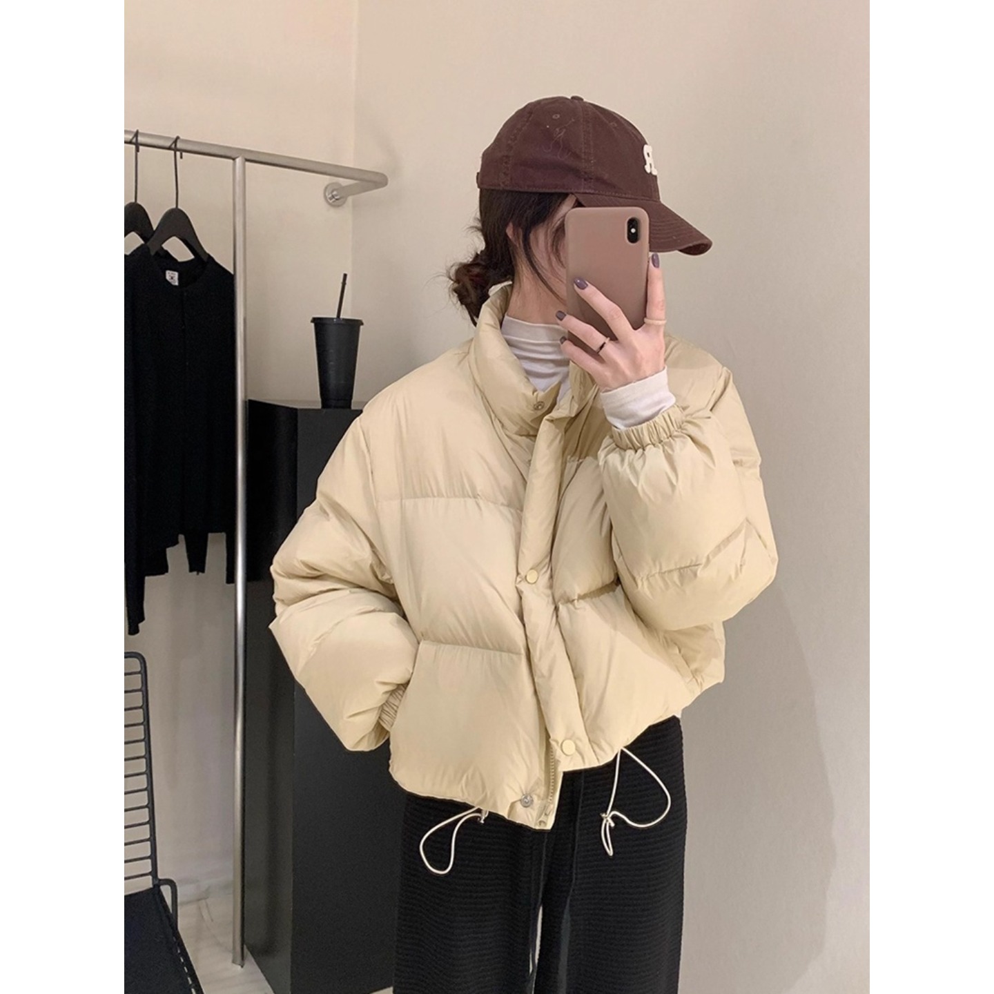 韩系面包服棉袄小个子短款羽绒棉服秋冬新款加厚立领面包棉衣外套