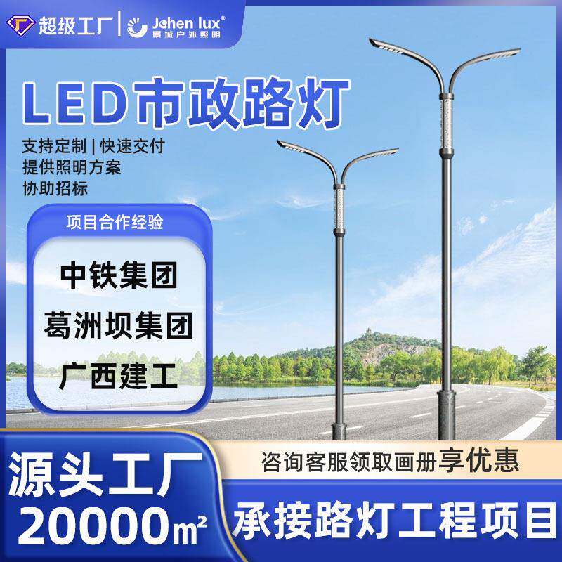户外路灯灯杆主干道定制款式市政工程路灯LED道路照明市电路灯