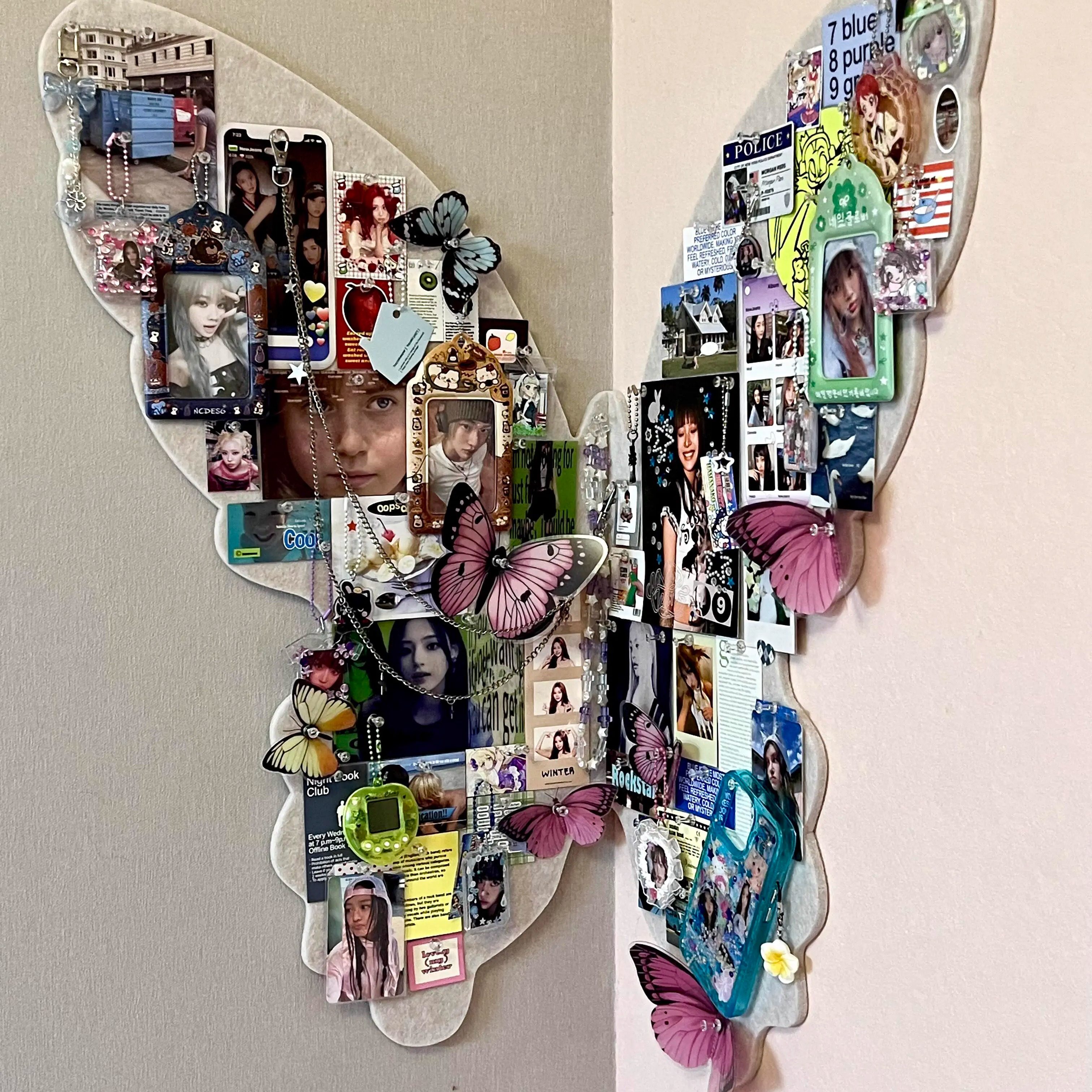 蝴蝶毛毡板照片墙创意背景板墙贴展示墙客厅玄关自粘免打孔装饰