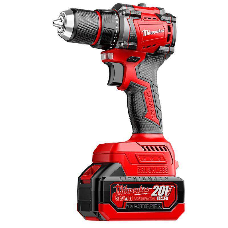 美沃款无刷手电钻工业级大功率锂电冲击钻棘轮自锁夹头电动螺丝XY