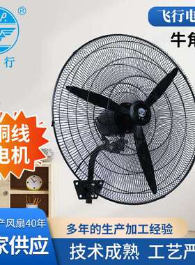 飞行牌牛角壁扇工业风扇超大风力650mm车间扇