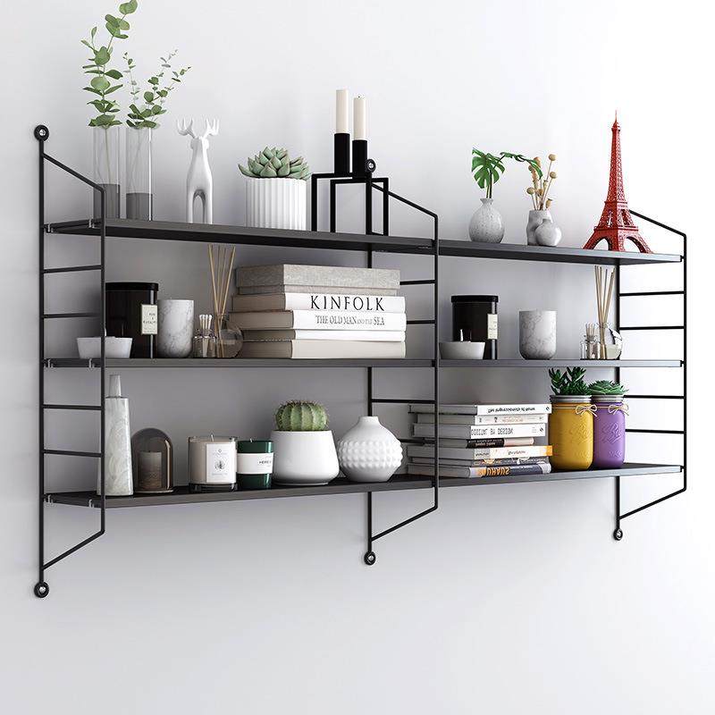 墙上置物架壁挂书架免打孔客厅房间墙面装饰书房一字板卧室挂墙架