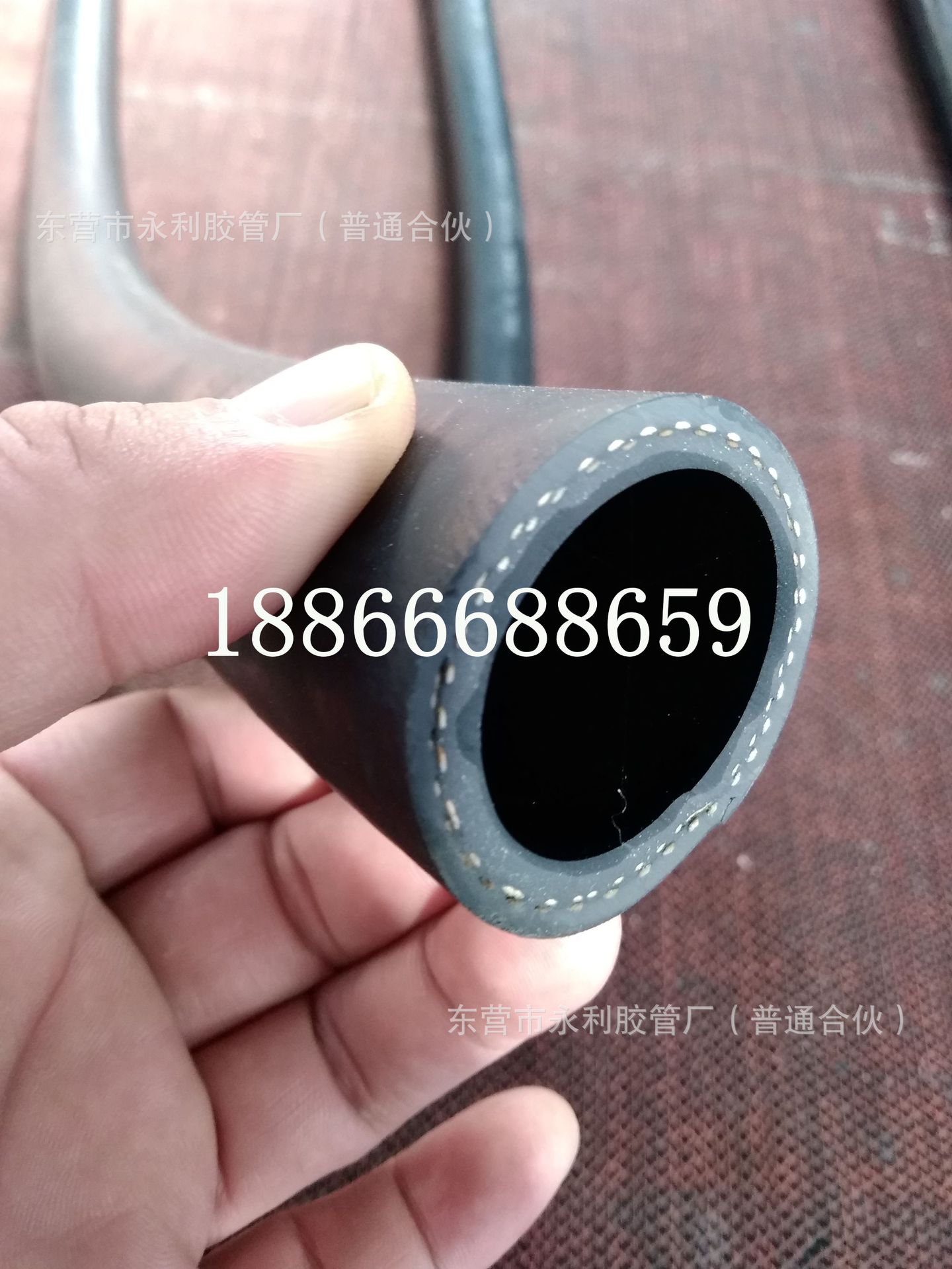 输送水油压缩空气胶管13-50mm光面橡胶夹布胶管  优质穿线胶管