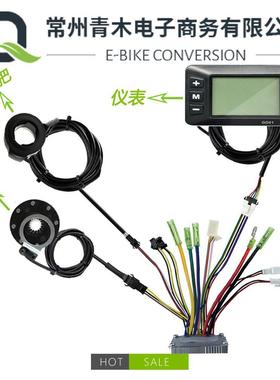 自行车锂电改装配件,JN15A全普通控制器小套件,GD01仪表配置