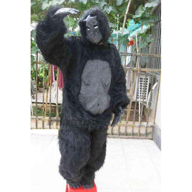 万圣节服装拍照黑猩猩衣服猿人服装成人大猩猩服装动物套装有肚皮