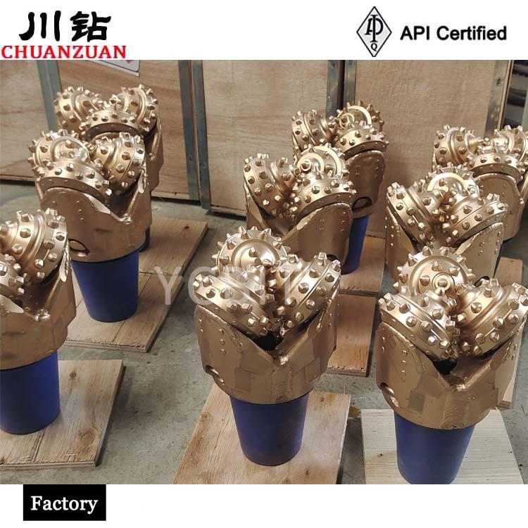三牙轮钻头127mm橡胶密封硬质合金水井油井硬地层用牙轮钻头