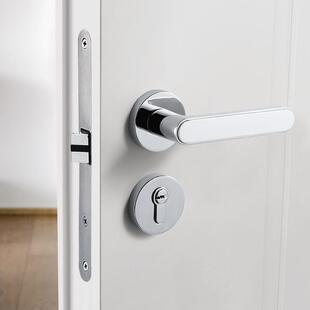 简约锌合金卧室门锁室内木门执手锁具美式静音机械分体锁