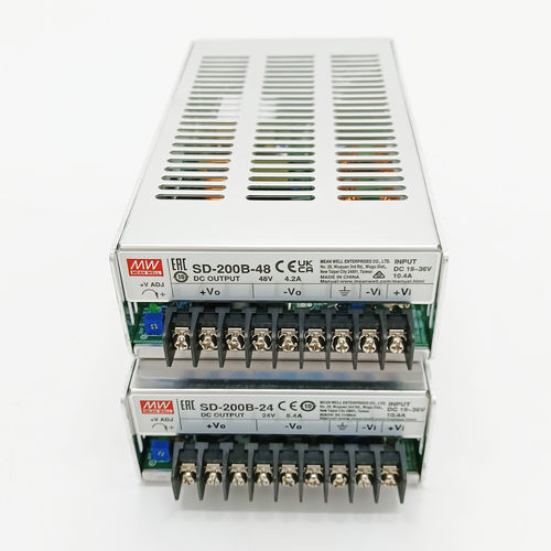 现货明纬DC转DC直流200W开关电源SD-200B/200C/200D24V48V