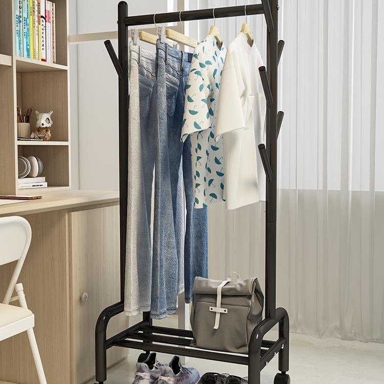 宿舍落地挂衣架不占地收纳衣帽架子门后家用转角网红晾衣架凉衣服