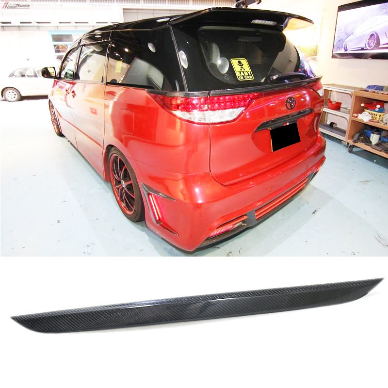 适用于2006-2014年丰田大霸王Estima普瑞维亚ACR50碳纤维尾盖饰条