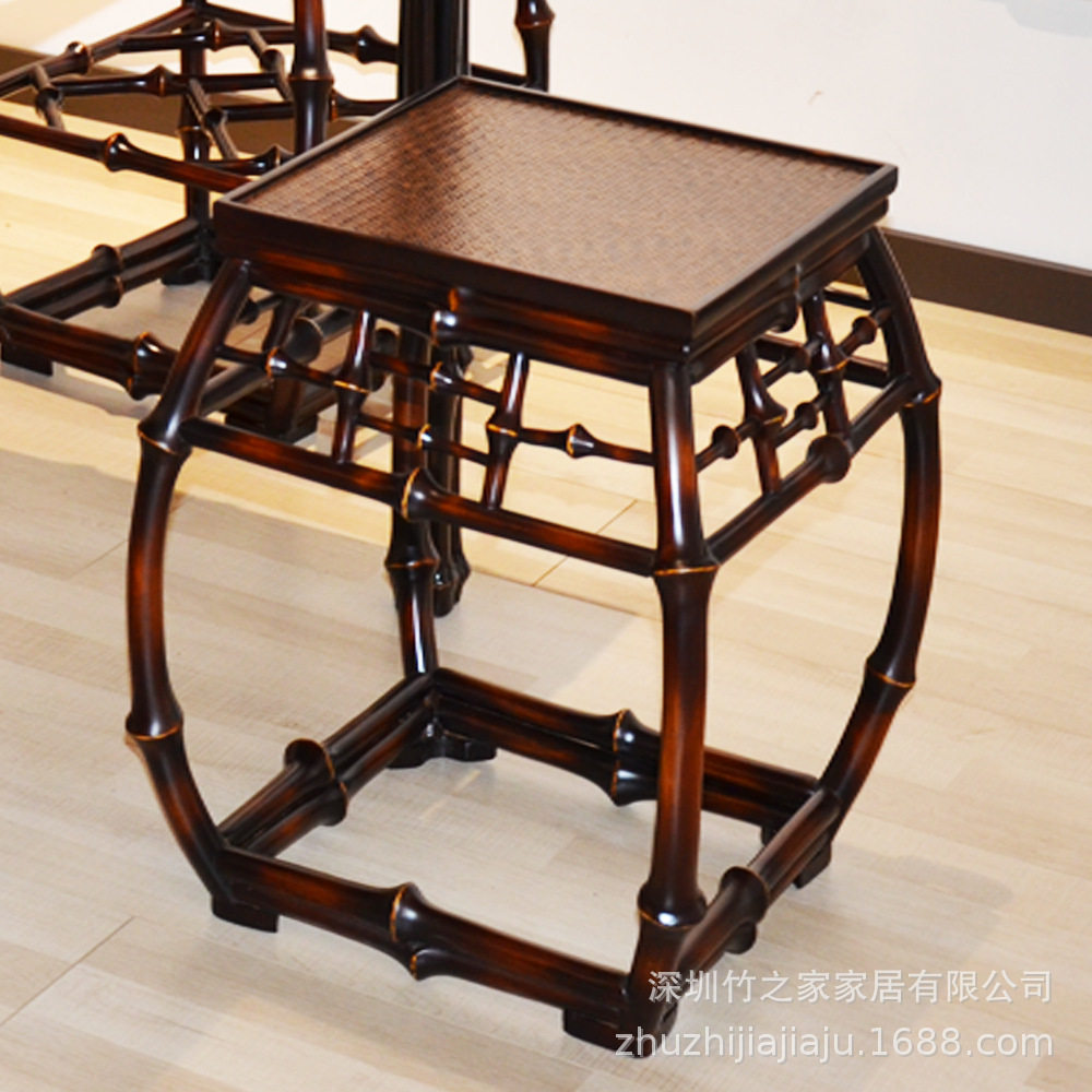 筇竹中式圈椅家具竹椅子茶椅竹编筇竹椅家居休闲椅凳子竹制新中式
