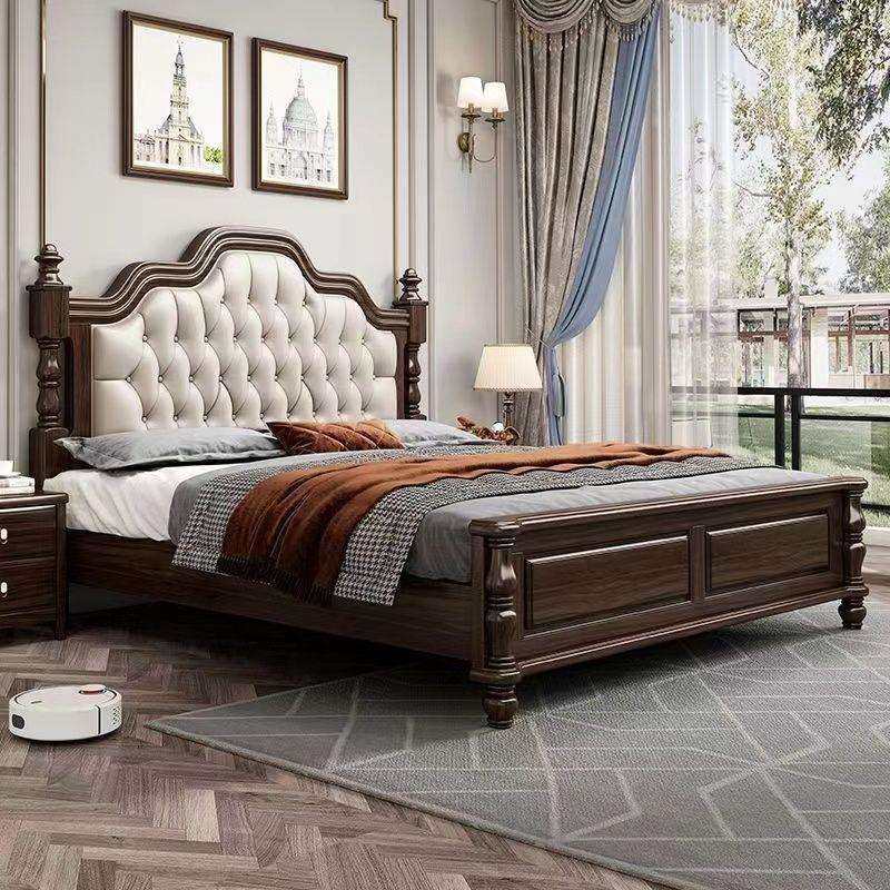 明清古典紫金檀木全实木床新中式复古1.8米主卧储物双人床