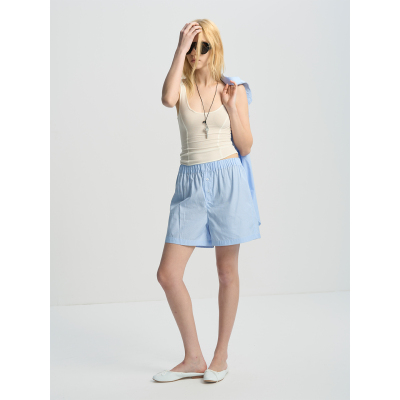 MISS CHANGE 莱赛尔简约吊带背心女百搭松紧腰显瘦修身休闲上衣