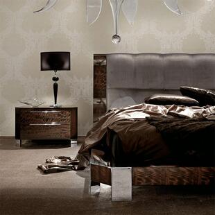 华iorgio高端桉BL-G16树贴面g钢带不锈脚豪卧室床出口复刻家具bed