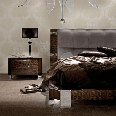 华iorgio高端桉BL-G16树贴面g钢带不锈脚豪卧室床出口复刻家具bed