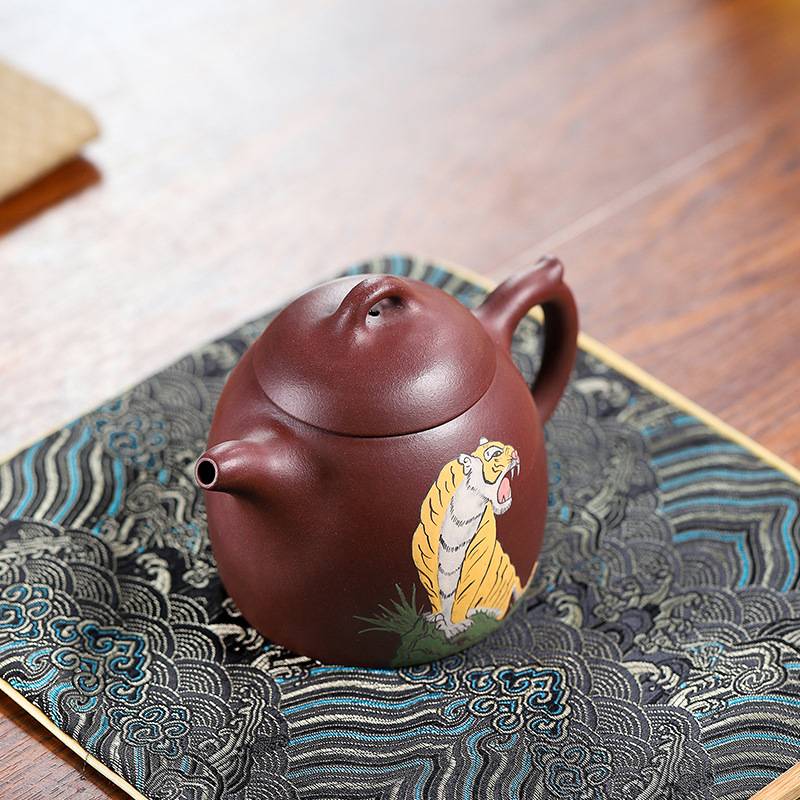 宜兴紫砂壶单壶纯手工家用送礼泡茶壶茶具原矿底槽清秦权壶240cc
