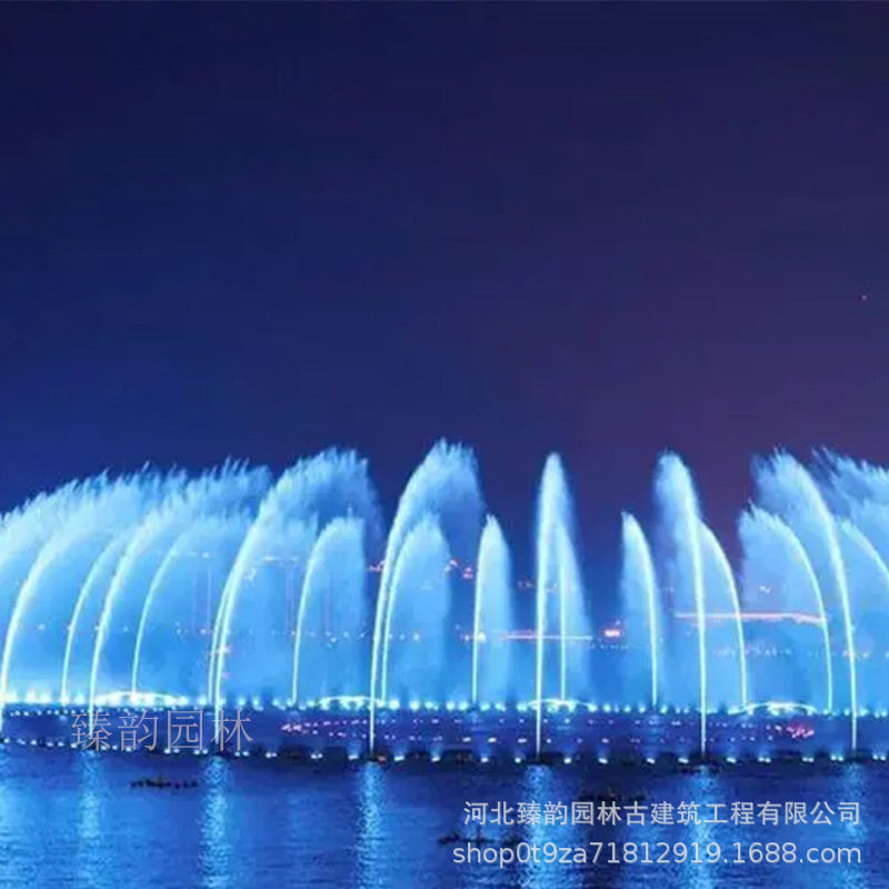 大型人工湖漂浮程控音乐喷泉系统