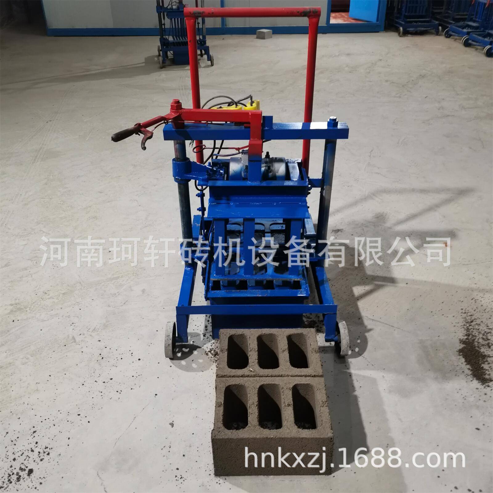 家用小型移动水泥制砖机一机多用免烧空心砌块铺路砖机生产厂家
