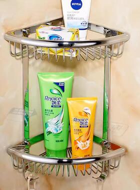 全铜三角篮19543浴物室置架角架生间双层蓝化妆台收纳转架包卫邮