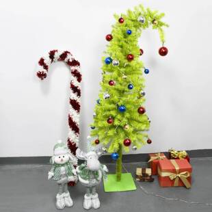 2025新款UMV圣诞节圣装头弯头歪脖子圣饰诞树歪树带灯诞装饰摆件
