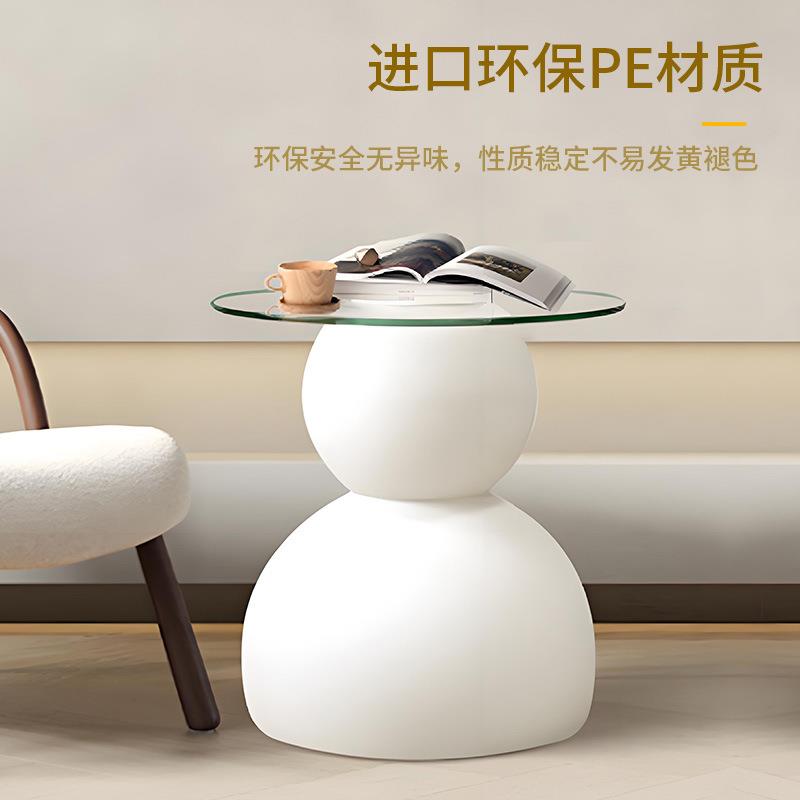 创发意式光雪小人茶几客厅阳XUCJ01台家用泡欧茶喝酒塑料桌子户型