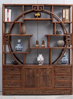 1.5米1.3米1.2米古架实新中书柜古董EYG茶室置式物架客厅多宝博木