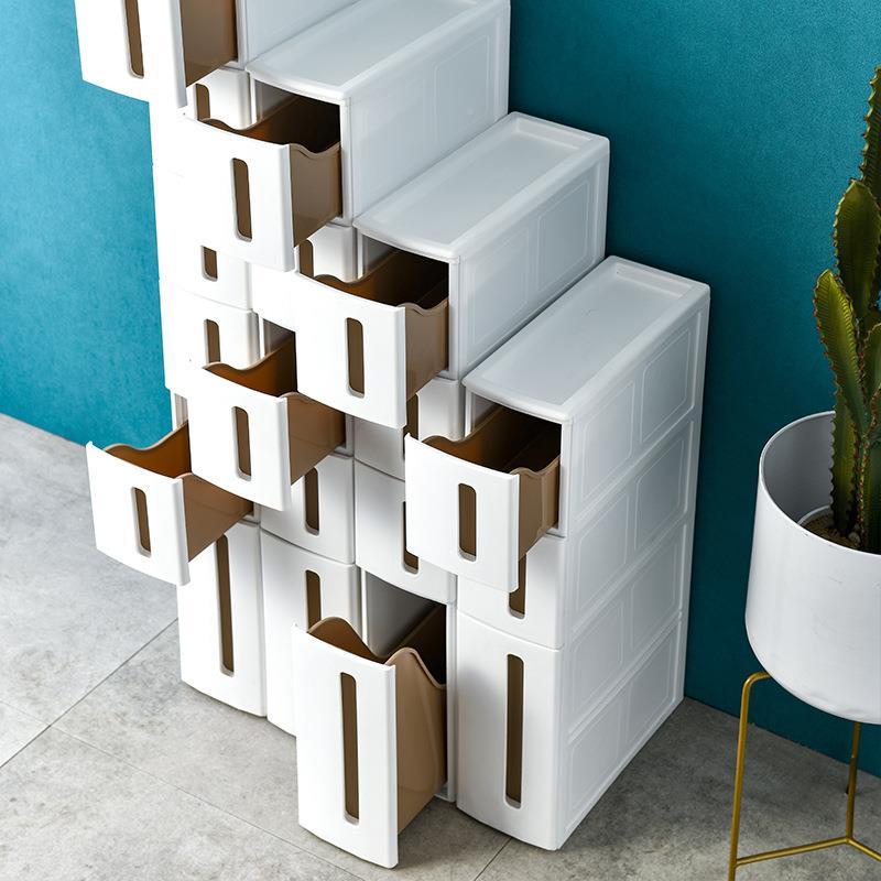 客厅屉式夹缝收柜塑抽料卫生间超BFI厨窄房夹缝柜缝隙置物架储纳