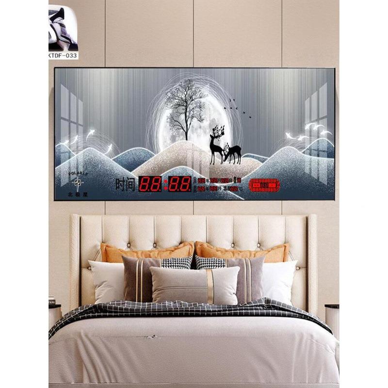 数万年历电子钟时钟挂墙钟表客厅挂家装饰画用挂钟202OZT5码年新