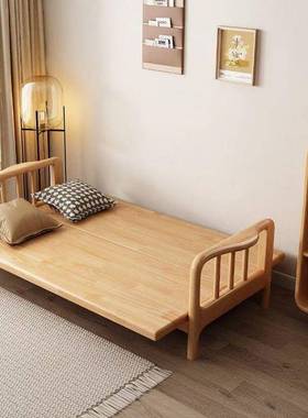 橡胶小木全实木折叠两用VTU沙红发床户型网一能字型多功拉床沙发