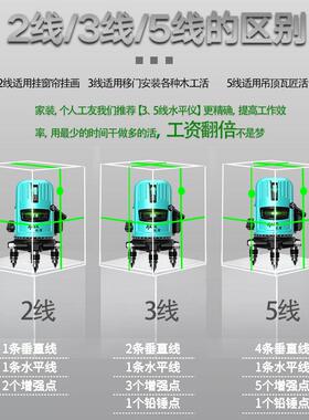 红外线水平光细线高精度强投线仪2线绿3光线5线蓝光ZRF平仪水仪