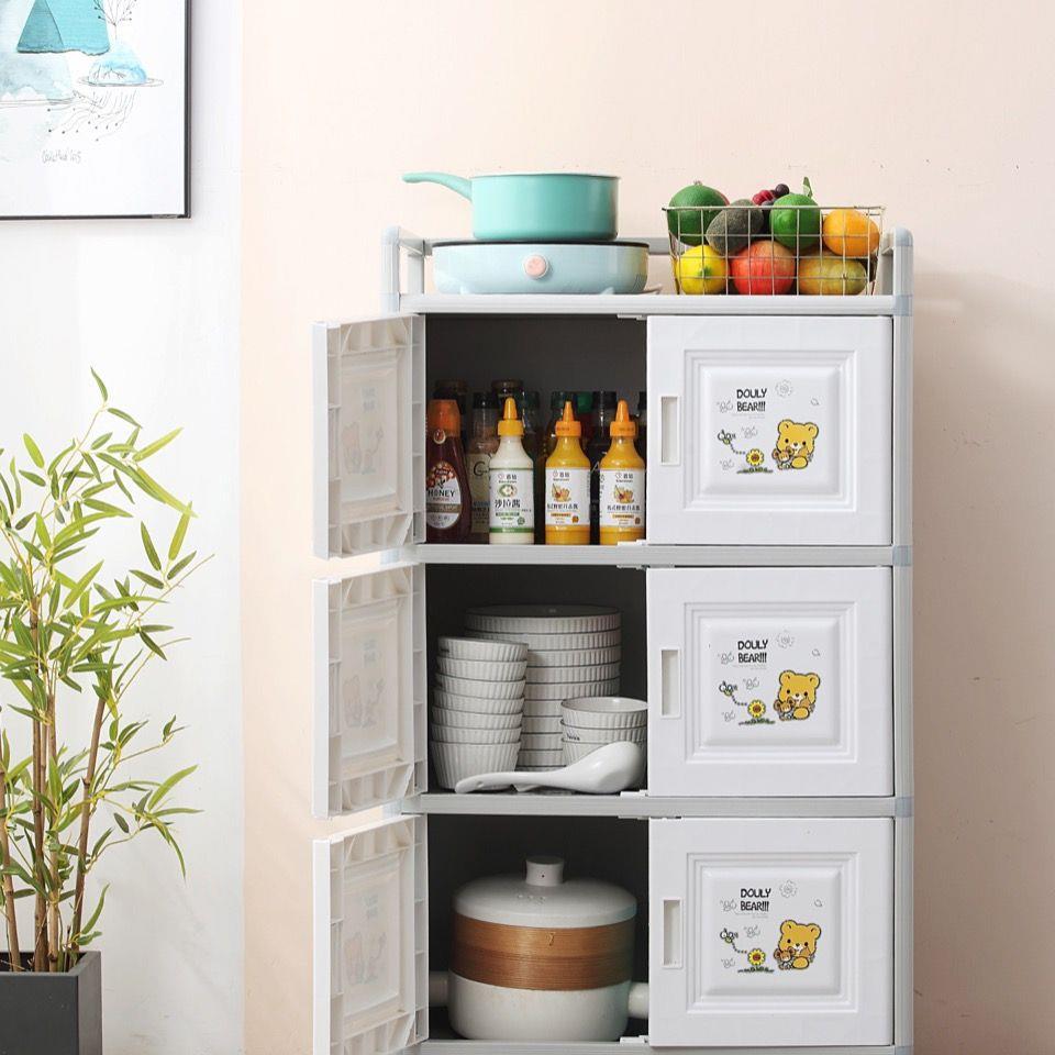 碗柜架夹缝水柜备餐边简易498收纳柜架家用出租房多茶功能房厨柜