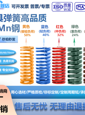 模具弹簧外径40 50 60 70矩形弹簧压簧黄TF 蓝TL 红TM绿TH茶棕TB