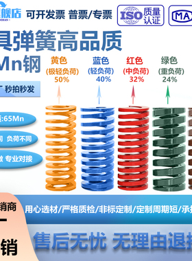 模具弹簧外径14 16 18矩形模具弹簧压簧黄TF 蓝TL 红TM绿TH茶棕TB