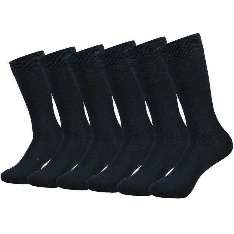 6 pairs Mens socks Black Cotton Dress Socks High qualit