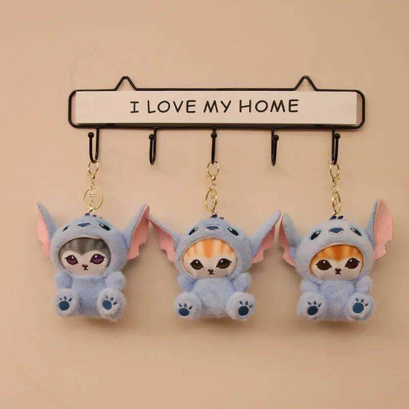 Stitch Plush Keychain Toy Mofusand Plushie Shark Cat Doll Pl