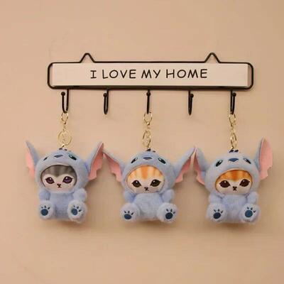 Stitch Plush Keychain Toy Mofusand Plushie Shark Cat Doll Pl