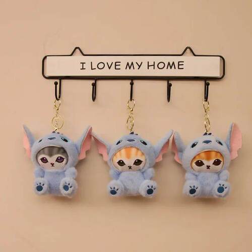 Stitch Plush Keychain Toy Mofusand Plushie Shark Cat Doll Pl